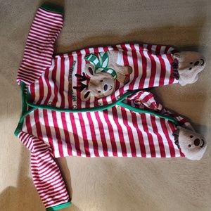 Newborn First Christmas Footsie Onesie